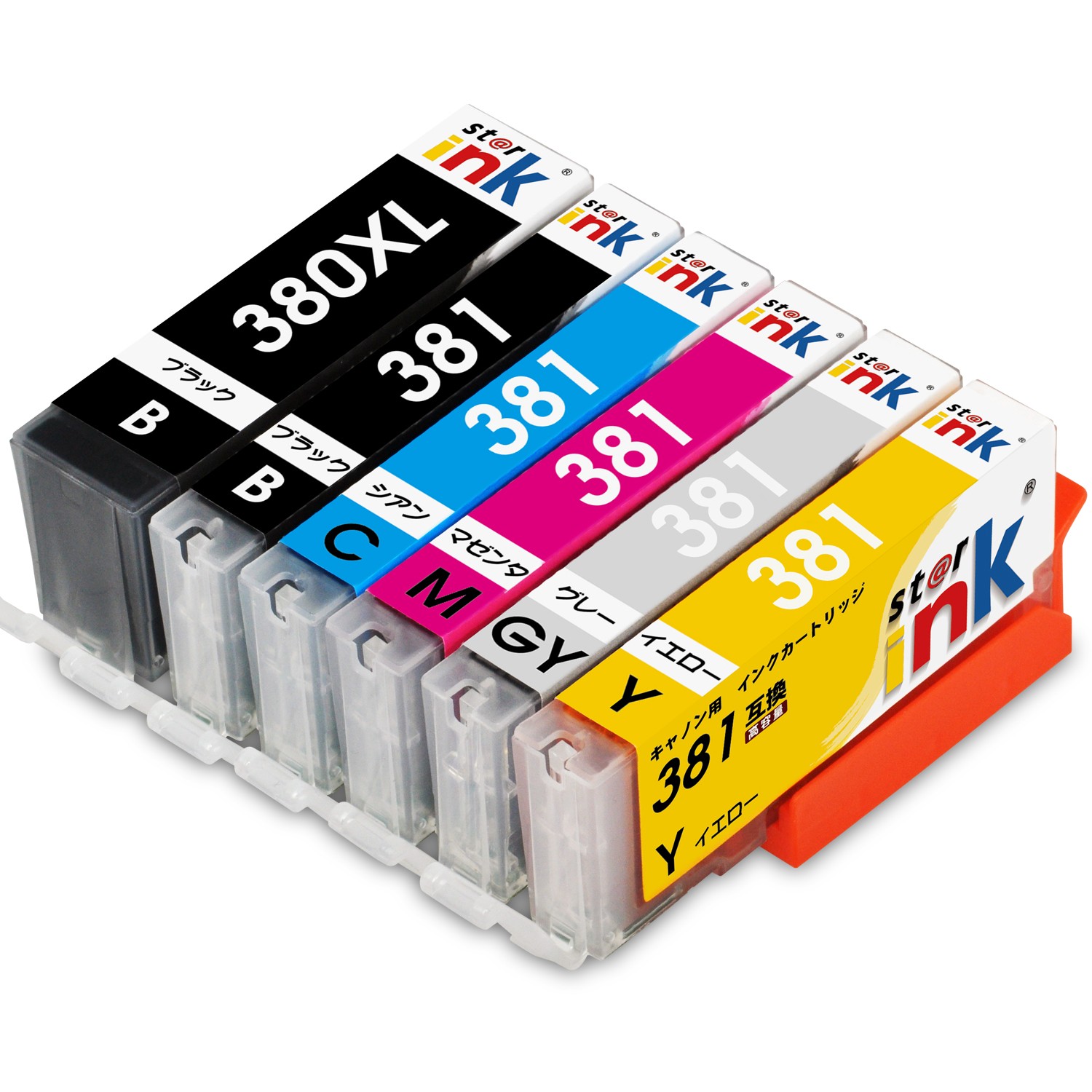 Starink Compatible Ink Cartridge Canon-BCI-380XLBK、381BK、381C