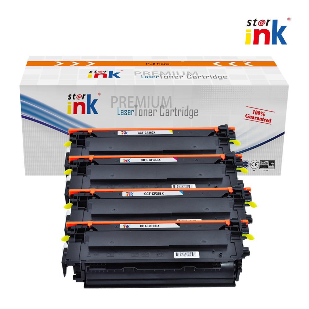 Starink Compatible HP CF360X/12.5K-BK CF361X/9.5K-C CF363X/9.5K-M CF362X/9.5K-Y