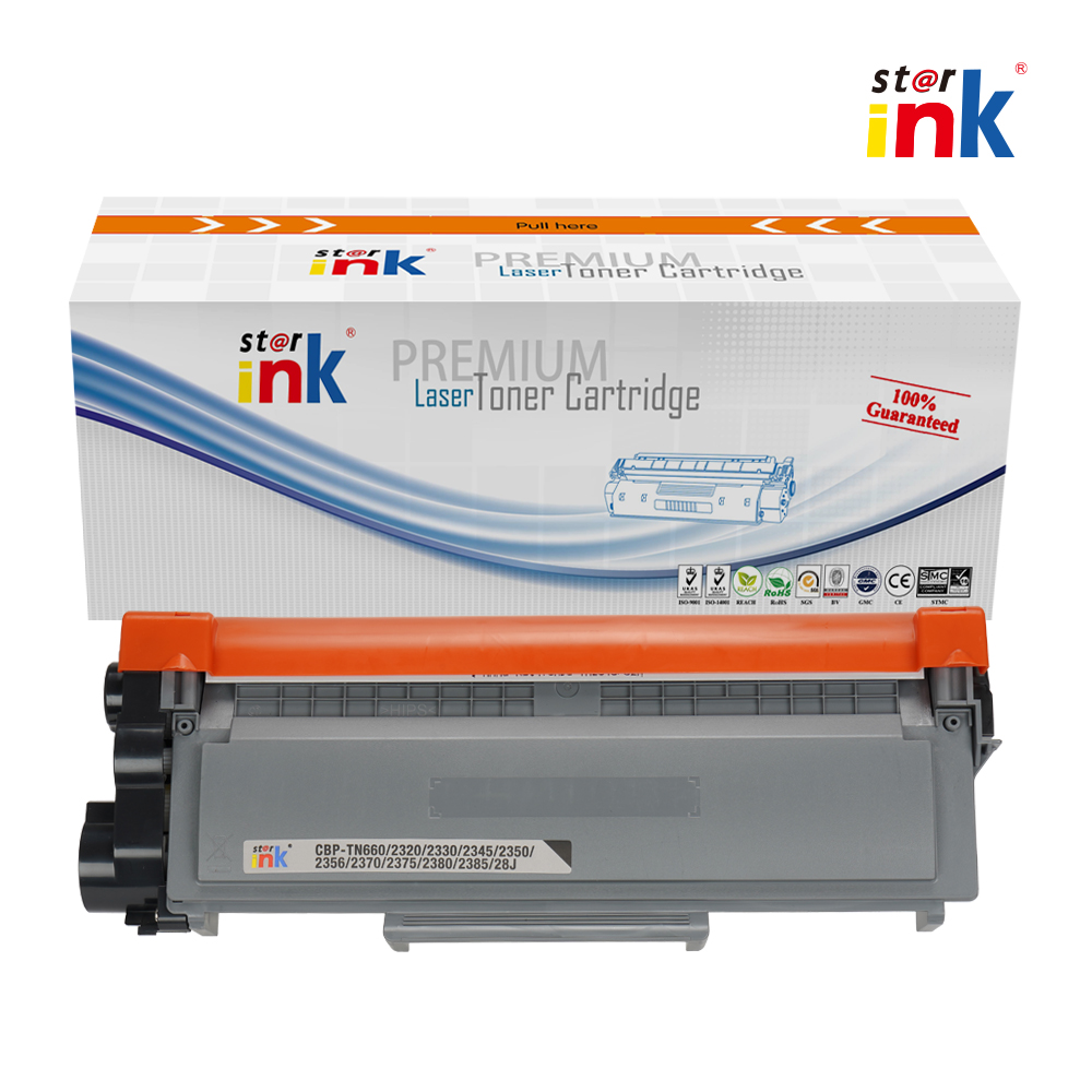 Starink Compatible Brother C-TN660/2320/2330/2345/2350/2356/2370/2375/2380/28J/2.6K-BK