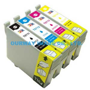 Compatible Ink Cartridge Epson T0711 BK/ T0712 CY/ T0713 MG/ T0714 YL